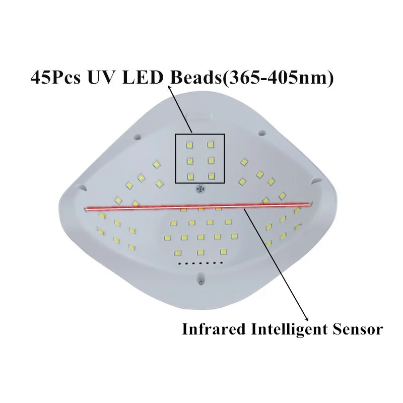 80 Вт Светодиодная УФ-лампа для ногтей сушилка для всех гелей лак для солнца светильник для сушки инфракрасного зондирования таймер умный ЖК-дисплей Маникюрный Инструмент