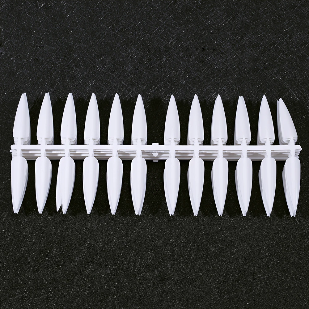 10pc bag Nail Art False Tip Display 4Color Black Clear White Natural False Nail Display Tool 3