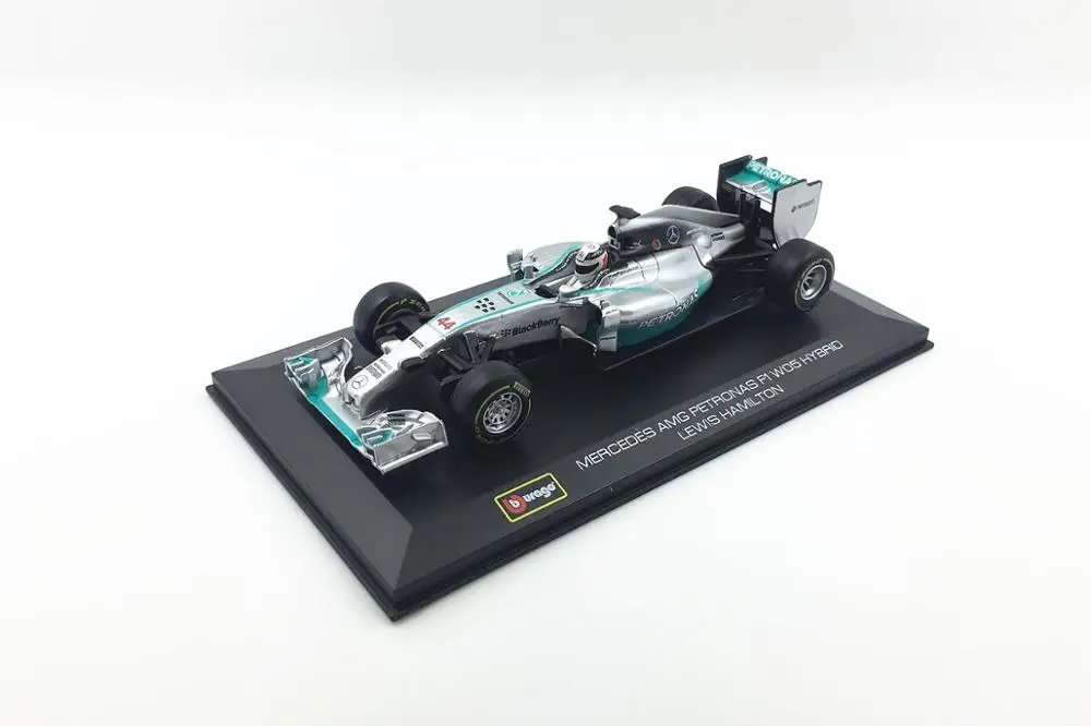 Bburago 1/32 1:32 Mercedes Benz AMG Petronas W05 Hamilton No44 F1 формула 1 гоночный автомобиль литой под давлением дисплей Модель игрушки для детей мальчиков