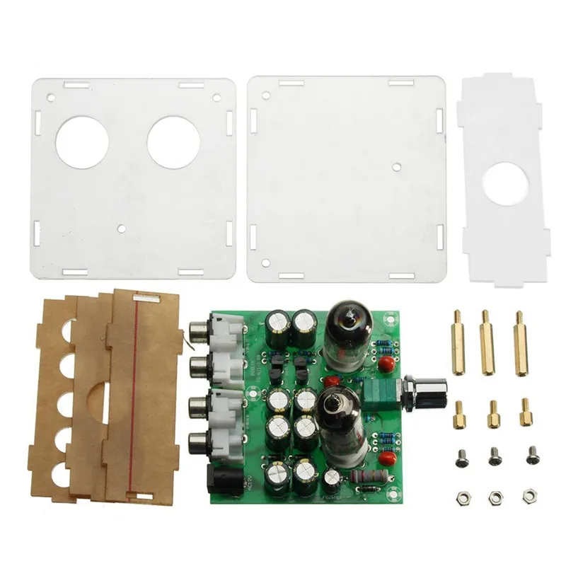 AC 12V 6J1 Valve Pre amp Tube PreAmplifier Board Headphone Amplifier Buffer Case