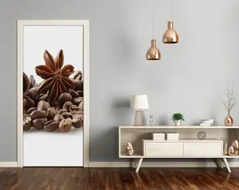 

Sticker On The Door Self Adhesive Wallpaper Diy Coffee Beans Print Picture Wall Art Home Decor Mural Wardrobe Renovation Decal