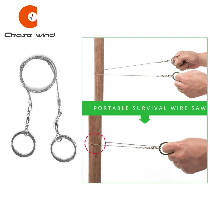 

Outdoor Survival Wire Saw Stainless Hand Chain Saw Cutter Outdoor Emergency Tool Camping Hunting Fishing Wire Saw Survival Tool