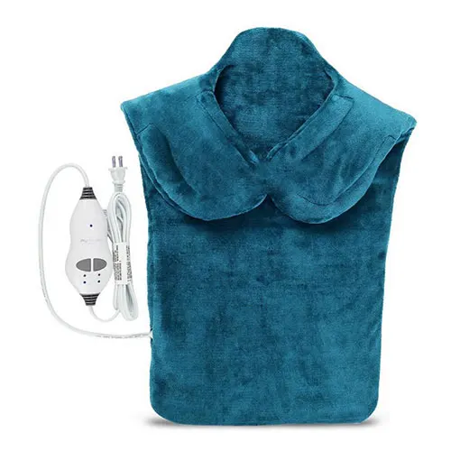 Удлиненная шея и плечевая Электрогрелка коврик с электрическим подогревом подогреватель электрическое подогреваемое одеяло нагревательный коврик Электрический прижигание - Цвет: Синий