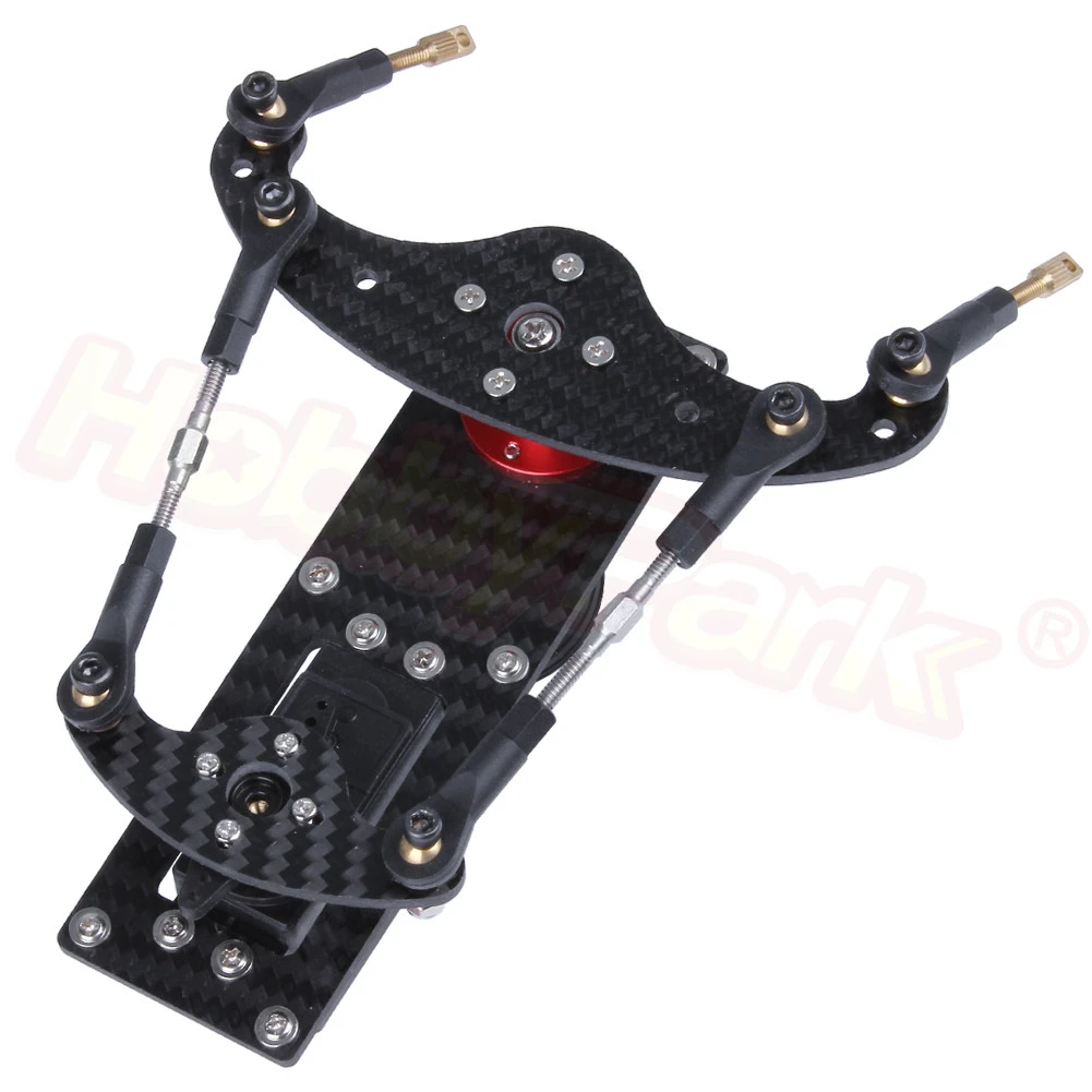 Carbon Fiber Servo Rudder Tray Mount Self Adjusting Futaba Jr Kit With