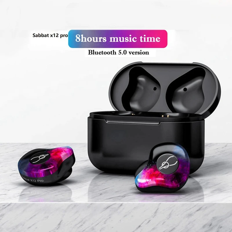 Беспроводные наушники Sabbat X12 Pro TWS, 5,0, Bluetooth, спортивные наушники, Hi-Fi гарнитура, свободные руки, водонепроницаемые наушники для телефона samsung
