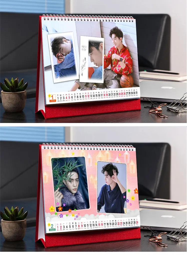 Xiao Zhan Wang Yibo Star Character Calendar Chen Qing Ling настольные календари ежедневник расписание,01-,12