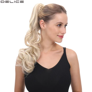 

Delice Women's Long Curly Claw Ponytails Synthetic Hair Horse tail Ponytail Hairpieces 22inches