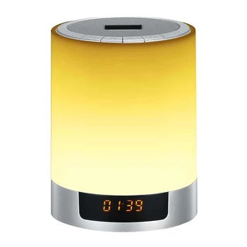 

Mini Wireless Bluetooth Speaker LED Night Lights Color Changing with Alarm Clock Stereo MP3 Music Player Kids Bedroom