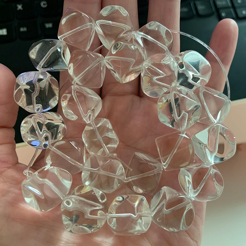 Natural branco claro cristal de quartzo grânulos