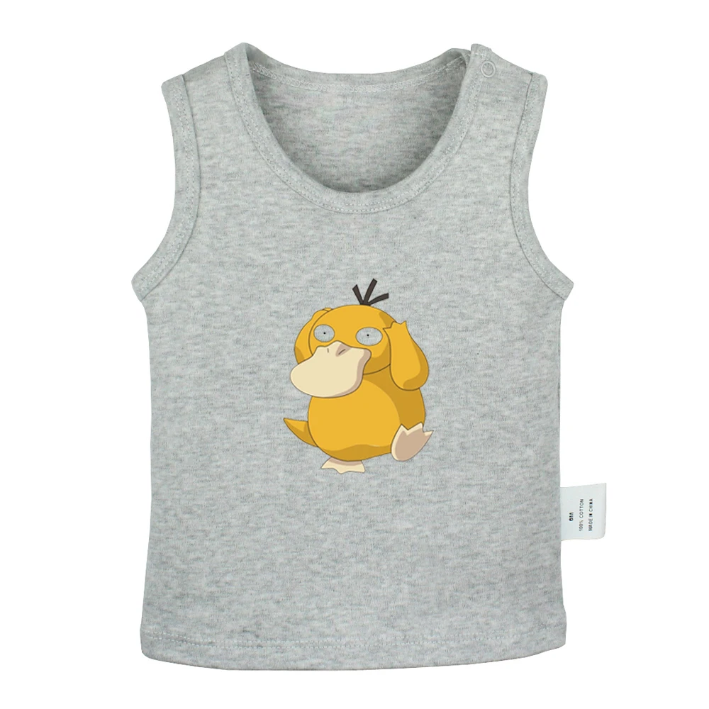 JbBabyYV668G Милый мультяшный Покемон спрайтс драконит Psyduck Staryu новорожденных детские майки футболки жилет для малышей хлопковая одежда для новорожденных без рукавов - Цвет: JbBabyYV668G