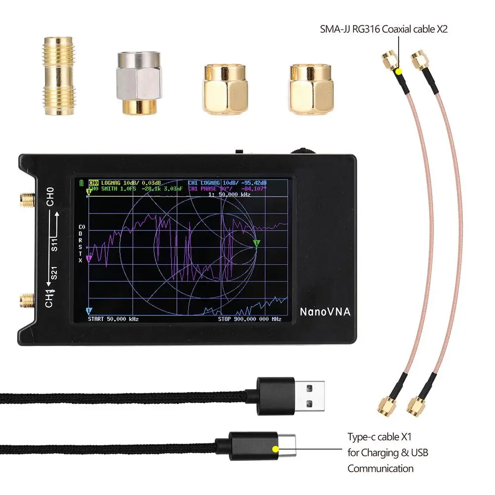 Векторный анализатор сети HF VHF UHF 1 5 ГГц антенны цифровой ЖК дисплей сенсорный