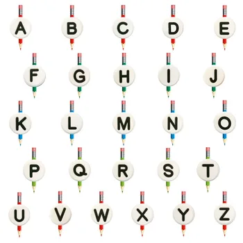 

50pcs/lot Simple Black Letters PVC Pen Caps Pencil Topper Office Stationery School Supply Straw Accessory Gift Kids