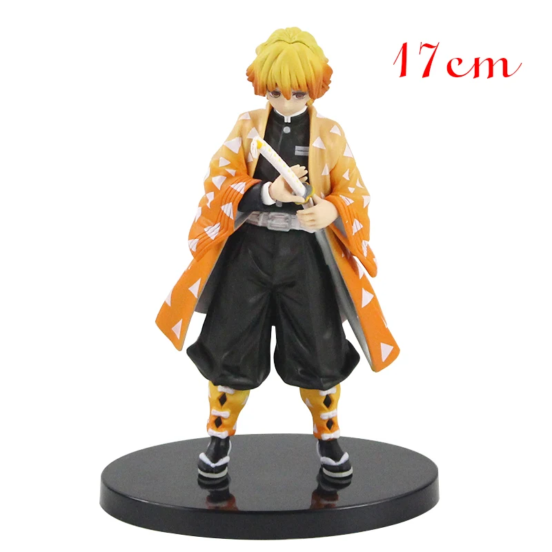 E-17cm-opp bag 16-17 см Demon Slayer: Kimetsu No Yaiba Zenitsu Agatsuma Kamado Tanjirou Nezuko фигура аниме фигурка модель детская игрушка - Цвет: E-17cm-opp bag