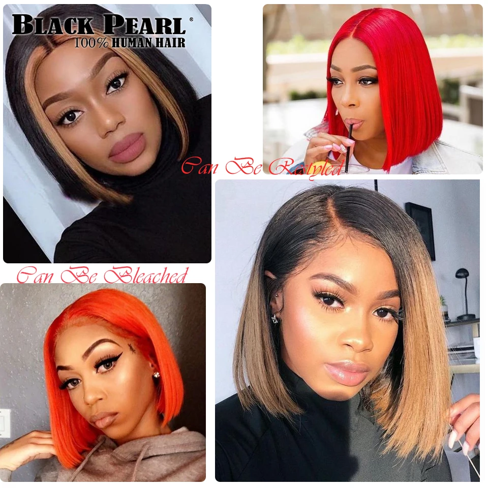 Human Hair Wig Short Bob Wigs Human Hair Transparent Lace Front Human Hair Wigs Straight Bob Full Frontal Wig Lace Frontal Wigs For Women