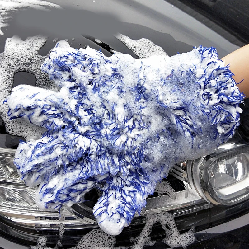 Hot Item Cleaner Mitt Plush-Glove Car-Washing-Cleaning-Glove Microfiber 30x27.5 Premium Maximum-Absorbancy oXKG68N5
