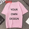 Customize Your Like Photo or Logo Your OWN Design T Shirt Men Unisex White Pink T-shirt Casual Short Sleeve Tshirt Top Tees Male ► Photo 2/3
