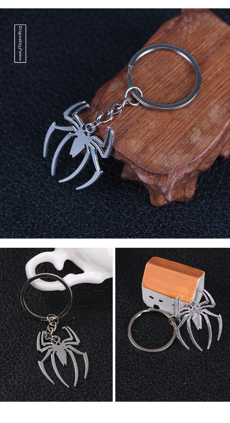 Modischer Neuer Legierungs-Schlüsselanhänger Herren Metallkette Halloween Retro-Stil Spinne Damen Geburtstag Schmuck Geschenk Anhänger 2026 – Detail 7