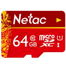 Netac P500 32 GB/64 GB/128 ГБ флеш-карты памяти TF читать Скорость до UHS-1 80 МБ/с. TF устройство чтения карт памяти Micro SD карта для смартфона Камера