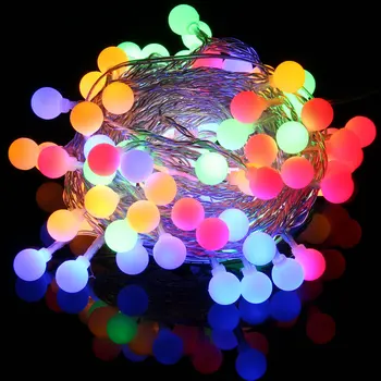 

40LED Durable Fairy String Wedding Outdoor Super Bright Festival Fairy String Light Landscape Lamp Romantic Round Ball