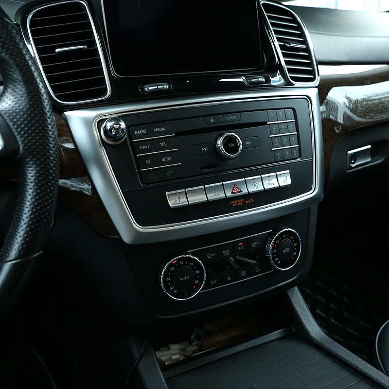 2 цвета ABS рамка центральной консоли для Mercedes Benz GL GLE GLS мл Класс 2013- автомобильные аксессуары