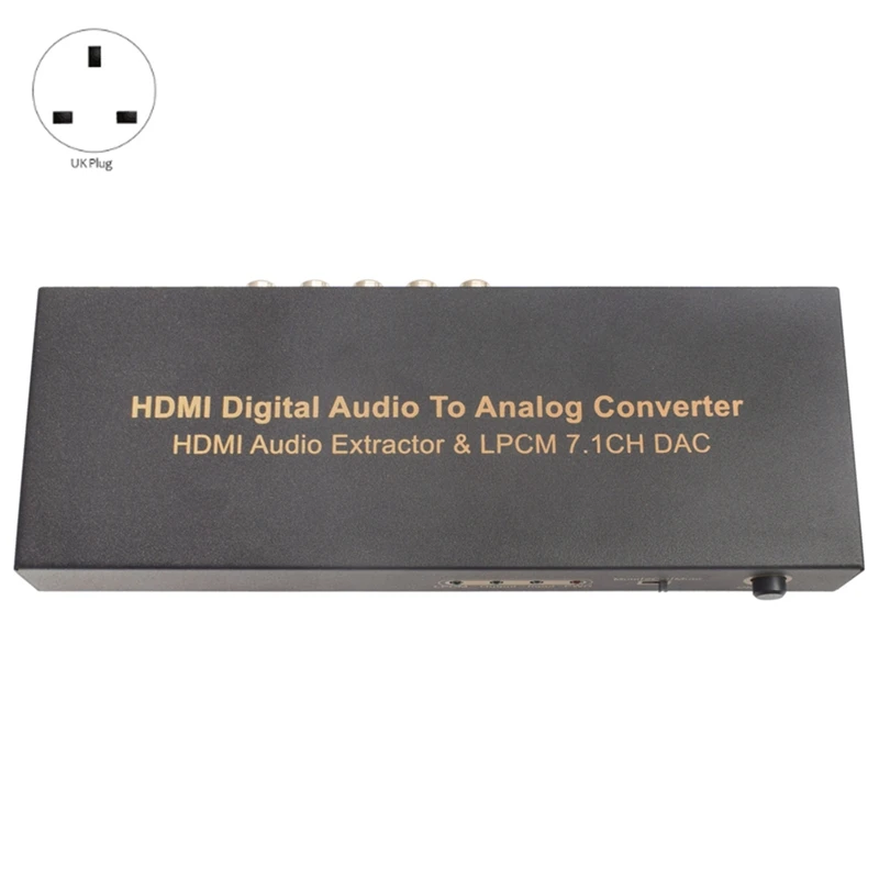 HDMI в HDMI оптический цифро-аналоговый аудио экстрактор 7.1Ch конвертер LPCM аудио DAC HDMI в 7,1 канальный аудио конвертер UK Plu