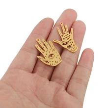 

4pcs/set Raw Brass Hand Craved Evil Eyes Star Charms For DIY Jewelry Making Handmade Earrings Pendants Accessories Supplies