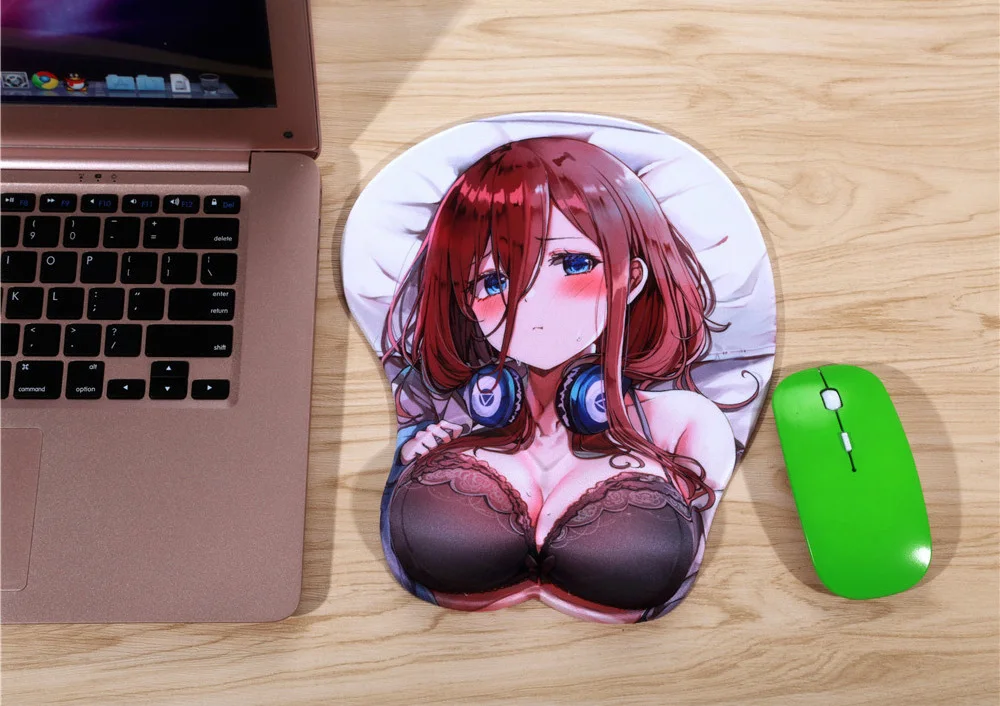 FFFAS The Quintessential Quintuplets Nakano 3D Breast Mouse Pad Silicone Wrist Rest Anime Mousepad Chest Mouse hand