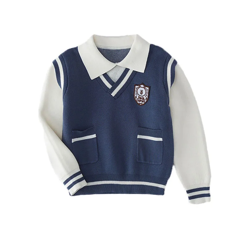 

Baby Girls Boys Sweaters Autumn Winter School Clothes Knitted Sweater Fashion Design Kids Pullover Sweater Children Outerwear
