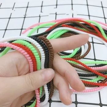

50pcs NEW Pearl TPU Spring Protective Sleeve Mobile Tablet Spiral Cord Protector for Cell Phone iPhone Charger Earphone Cord