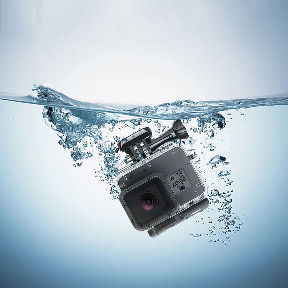 Снимать для использования на глубине до 45 м подводный Водонепроницаемый чехол для экшн-камеры GoPro Hero 7 6 5 черный спортивный Cam серфинг дайвинг аксессуары для спортивной экшн-камеры Go Pro Hero 7 6 5 Камера
