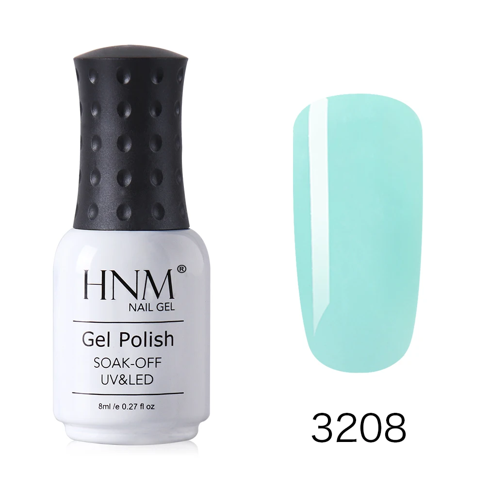 HNM кристалл желе цвет УФ гель лак для ногтей светодиодный замочить от маникюра салон 8 мл Полупостоянный эмалевый лак - Цвет: 3208