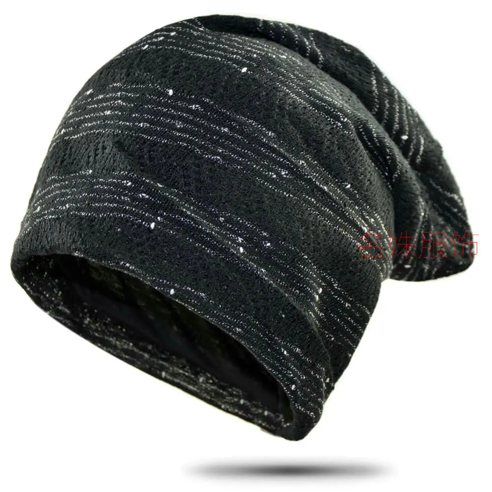 

New Style Pullover Hat Female Spring And Summer Thin Section Stripes Turban Hat Outdoor Breathable Chemotherapy Confinement Cap