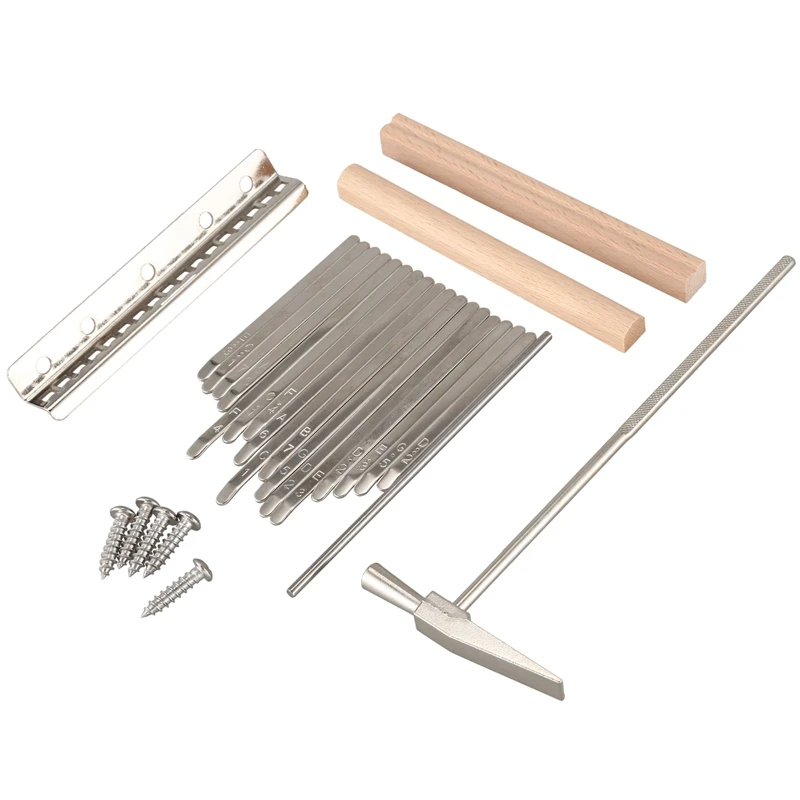 17 клавиш Kalimba большой палец пианино DIY клавиши + мост настройка Комплект молотков