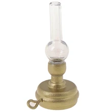 Новая медная основа стеклянный подсвечник ретро керосиновая лампа 1:12 DIY кукольный домик Миниатюрные аксессуары кукольный домик детские игрушки