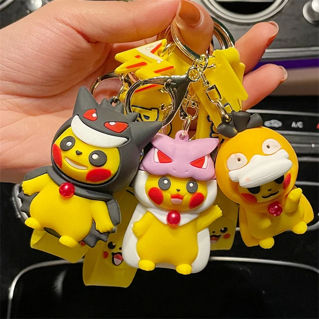 Chaveiro de pokémon bandai, figuras de ação genuínas, pingente nas costas  dos mewtwo, pikachu, mew armor, mewtwo, brinquedo para presente - AliExpress