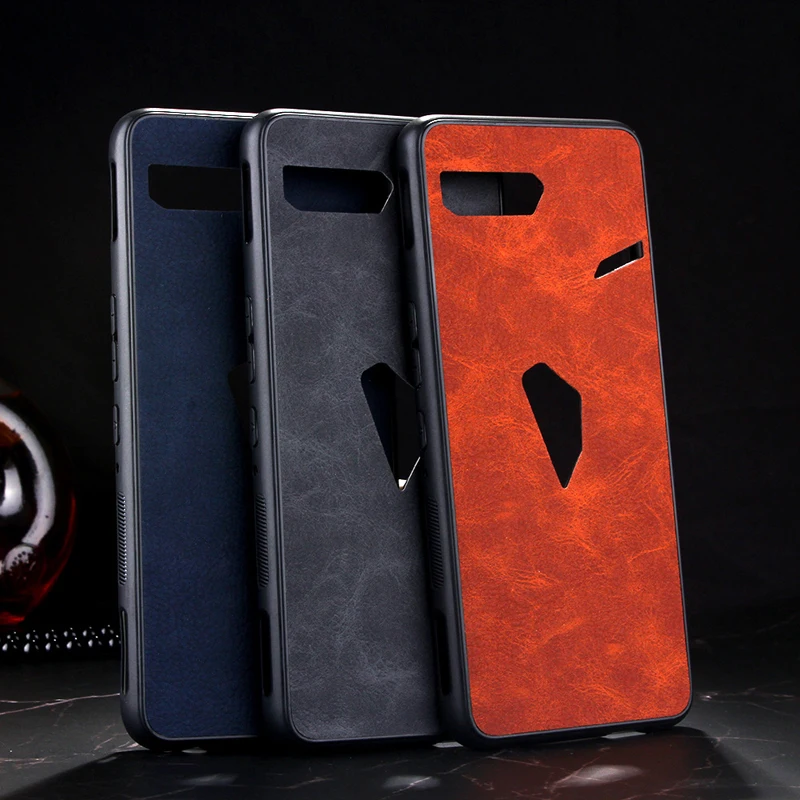 Для Asus ROG Phone II ZS660KL чехол ROG2 матовая кожаная задняя крышка Ретро деловой стиль чехол для телефона для Asus ROG Phone 2 Phone2