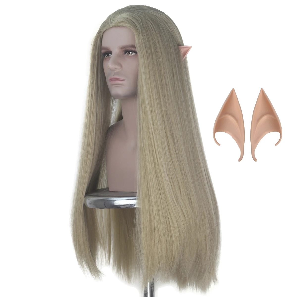 Thranduil Long Straight Ash Blonde Hair Cosplay Costume Wig Men Halloween  With Elf Ear - Cosplay Costumes - AliExpress