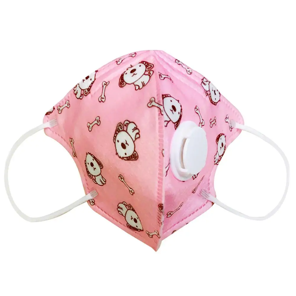 

Protective mask 5Pcs Cute Kids Antibacterial Anti Haze Dust Protection Face Mask for kids Anti Flu with Air Valves