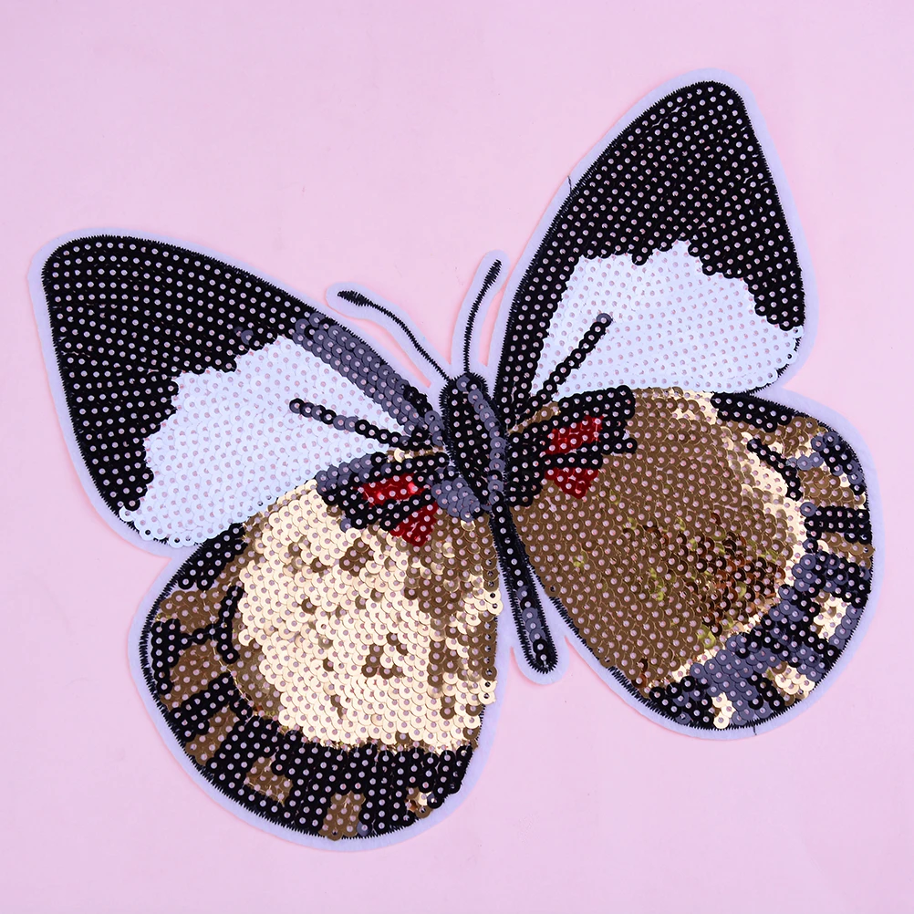 1PCS Butterfly Patch T-shirt Pants Sequins On Patch Sewing Holes Applique Clothes DIY Decorative Accessories New Arrival