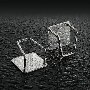

2PCS Kitchen Stainless Steel Sponges Holder Self Adhesive Sink Sponges Drain Drying Rack Kitchen Wall Hook Storage Organizer