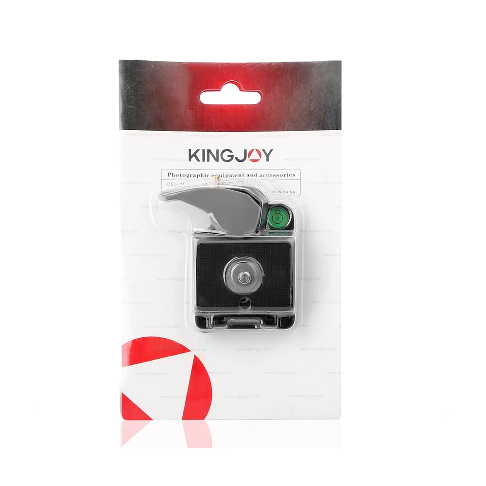 KINGJOY алюминиевый сплав Quick Release Mount Base w/QR Plate Level 1/4 3/" для шариковая головка для трипода монопода для камеры DSLR GoPro