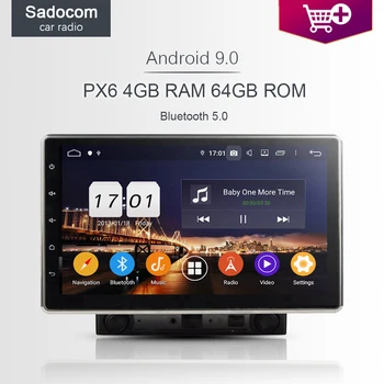 

10.1" 2 din IPS Android 9.0 4GB+64GB+8 Core PX6 Car DVD Player GPS multimedia RDS autoradio wifi Bluetooth 5.0 4G For universal