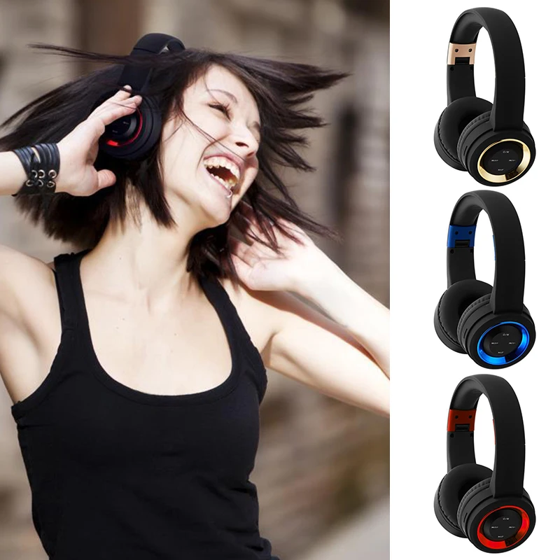 Wireless Bluetooth Headset Head mounted Folding Noise Cancelling Over Ear UY8