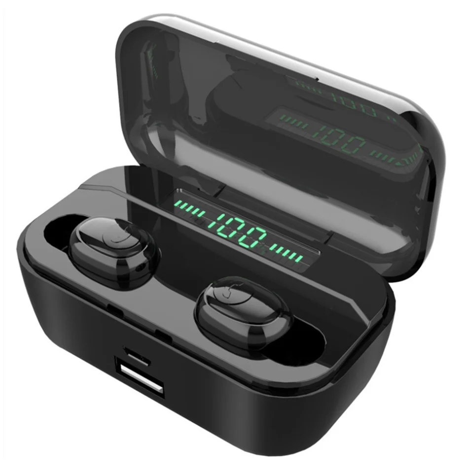 

TWS Wireless Earphone Bluetooth 5.0 Earphones Led Power Display DSP noise reduction Sport Headset 3500 mAh Power bank