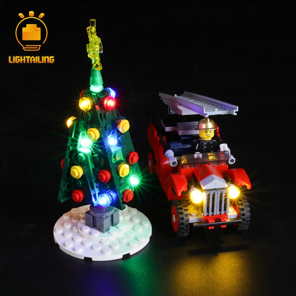LIGHTAILING светодиодный светильник набор для создателя зимней деревенской пожарной станции светильник ing набор совместим с 10263(не включает модель