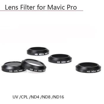 

Lens Filter UV CPL ND4 ND8 ND16 for DJI Mavic Pro Polarizer Filters for DJI Mavic Pro Platinum Drone Accessories Camera Gimbal