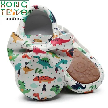 

2020 New Arrival Toddler Newborn Baby Boys Girls Animal Crib Shoes Infant Cartoon baby moccasins with hard rubber Sole Non-slip