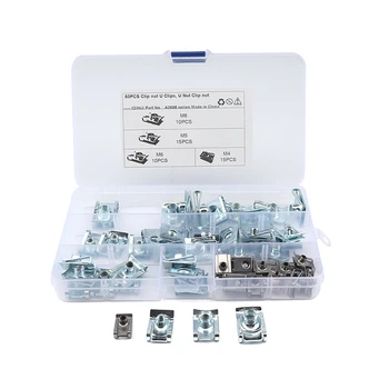 

B-Type Reed Nut M4 M5 M6 M8 Square Nut Kit, Stamped Right Angle Square Nut, Flat Angle Nut Fastener