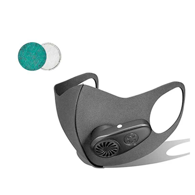 

Electric Face Mask Air Purifying Anti Dust PM2.5 with Breathing Valve, Includes 20 Pcs Replacement Cottons