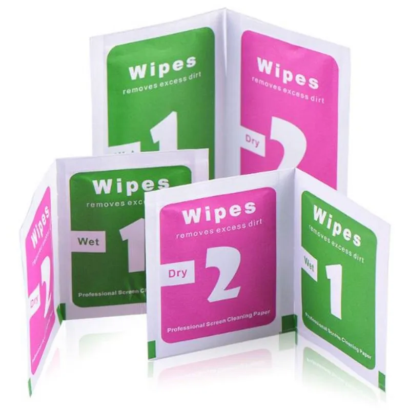 Alcohol Wipes Dry Wet Cleaning Wipes Paper Camera Lens Phone Screen Dust Removal for iPhone LCD Screen Cleaner 500*Dry+500*Wet